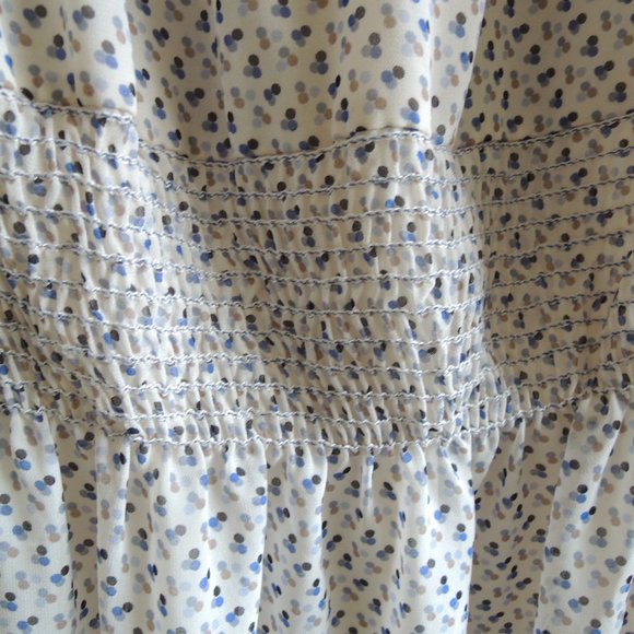 Max Studio Blue & White Dot Print Blouson Dress S - Picture 5 of 12